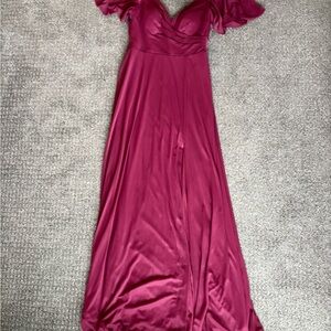 Elegant Magenta Evening Gown